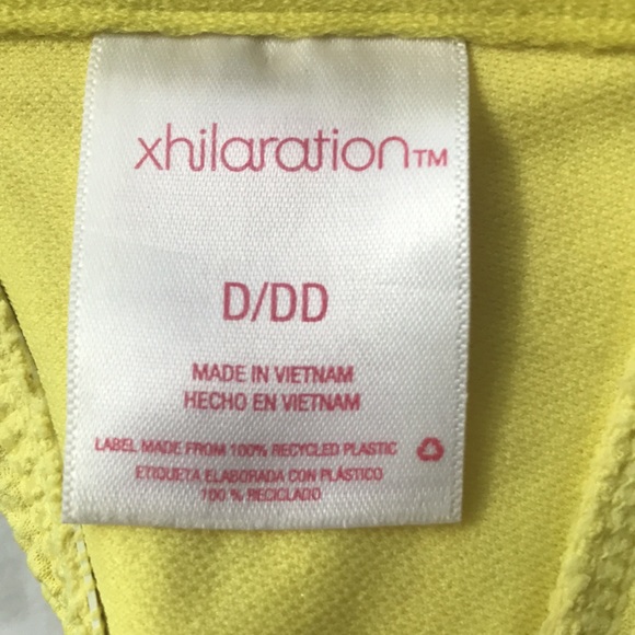 Yellow two piece swimsuit, brand is Xhiliration. - Picture 8 of 8